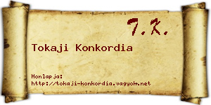Tokaji Konkordia névjegykártya